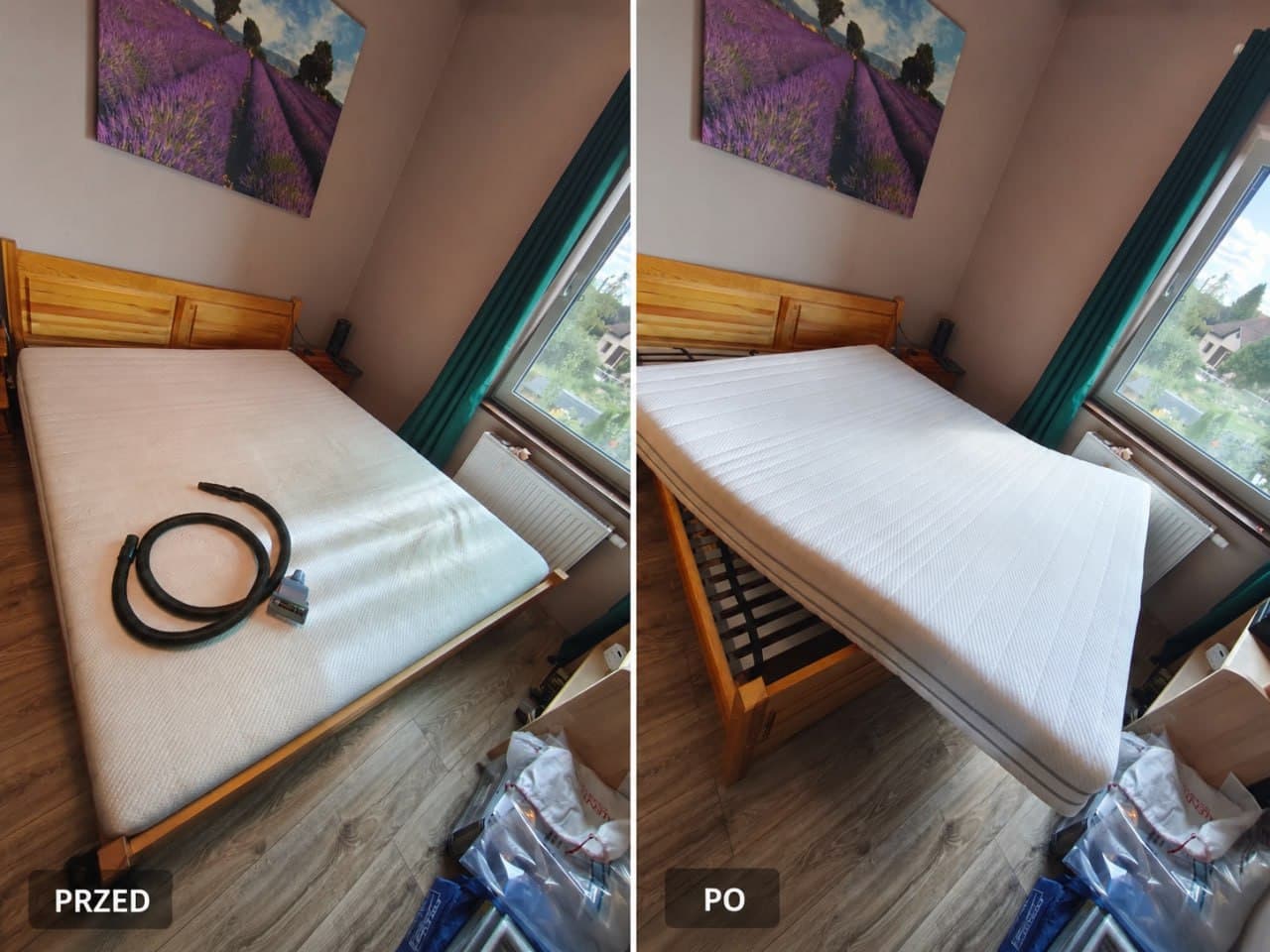 Plamy na materacu po pocie - czyszczenie Wrocław
