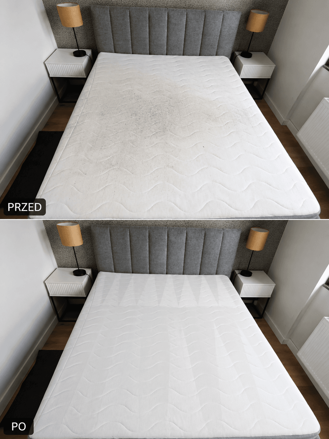 Plamy na materacu po pocie i uzytkowaniu Wroclaw