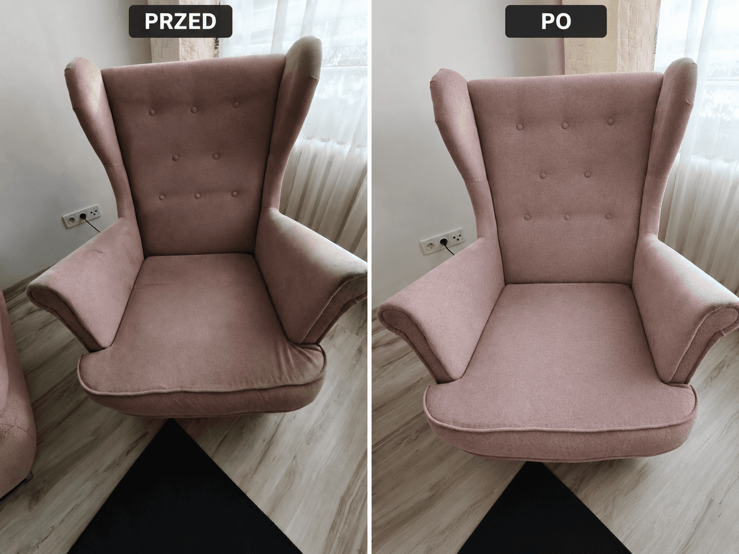 Brudny fotel uszak plamy i osad Wrocław