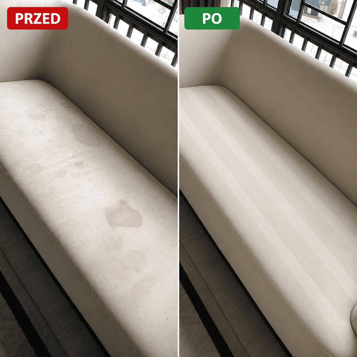 Pranie kanapy Oława - realizacja Panda Cleaner